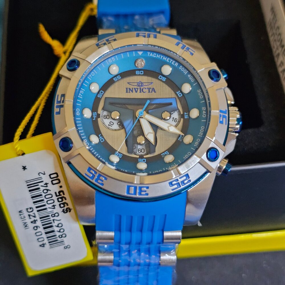 Star Wars Jango Fett Men's watch 52mm Invicta Limited Edition Chrono NWT GIFTs